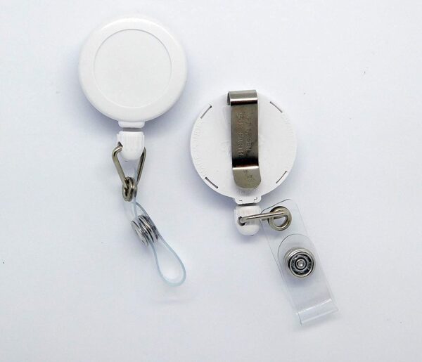 ABHA PRINT® 10 Pack Retractable YoYo ID Card Holder with Belt Clip & Key Ring (White) - Image 4