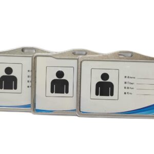 "ABHA PRINT® Aluminum Alloy ID Card Holder – (Silver, Pack of 3)