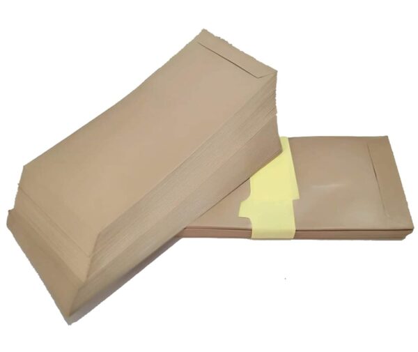 ABHA PRINT® Brown Kraft Paper Envelopes 7x5 Inch – 110 GSM, Pack of 50 | Heavy-Duty Office & Document Covers - Image 3