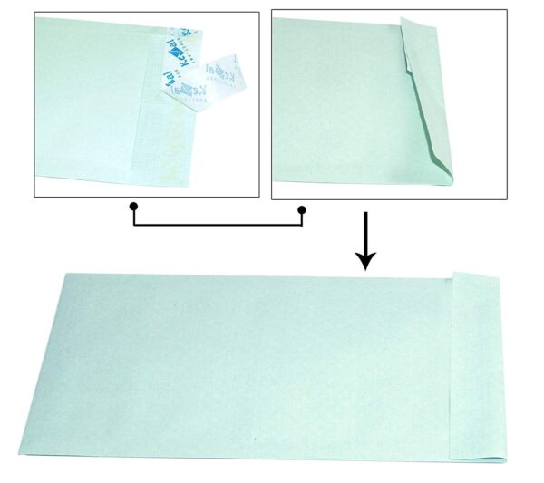 Self-Seal Business Envelope 14x10 inch – Sky Blue, 120 GSM | ABHA PRINT® - Image 4