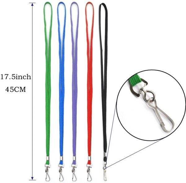 ABHA PRINT 36" Bulk Durable Flat Lanyards for ID Badges – Wholesale 100-Pack Neck Straps with Swivel J-Hook for Office, School & Events - Image 11