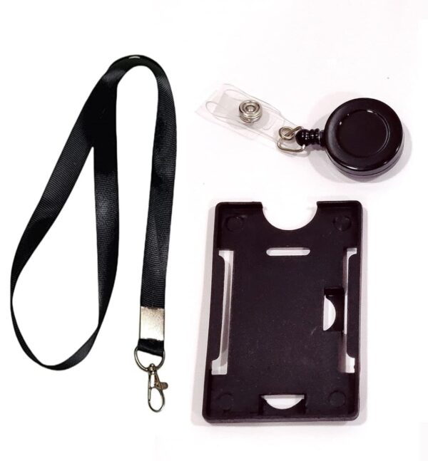 ID card holder with lanyard and yoyo