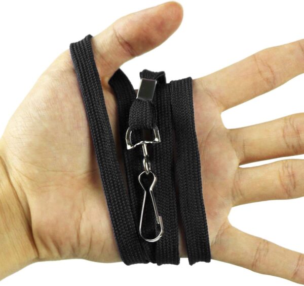 ABHA PRINT 36" Bulk Durable Flat Lanyards for ID Badges – Wholesale 100-Pack Neck Straps with Swivel J-Hook for Office, School & Events - Image 4