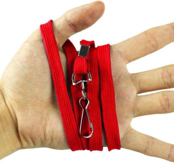 ABHA PRINT 36" Bulk Durable Flat Lanyards for ID Badges – Wholesale 100-Pack Neck Straps with Swivel J-Hook for Office, School & Events - Image 15