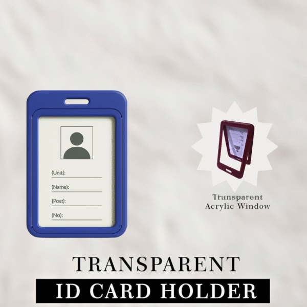 ABHA PRINT® Vertical ID Card Holder – Pack of 5 (Blue) - Image 4