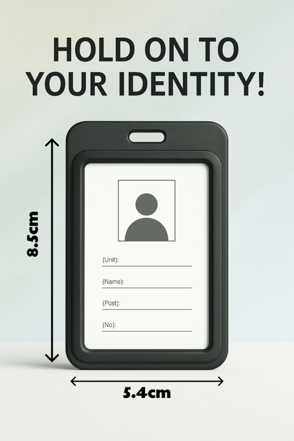 ABHA PRINT® Vertical ID Card Holder – Pack of 5 (White) - Image 2