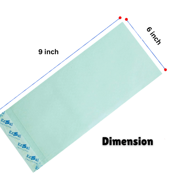Self-Seal Business Envelope 9x6 inch – Sky Blue, 120 GSM | ABHA PRINT® - Image 2