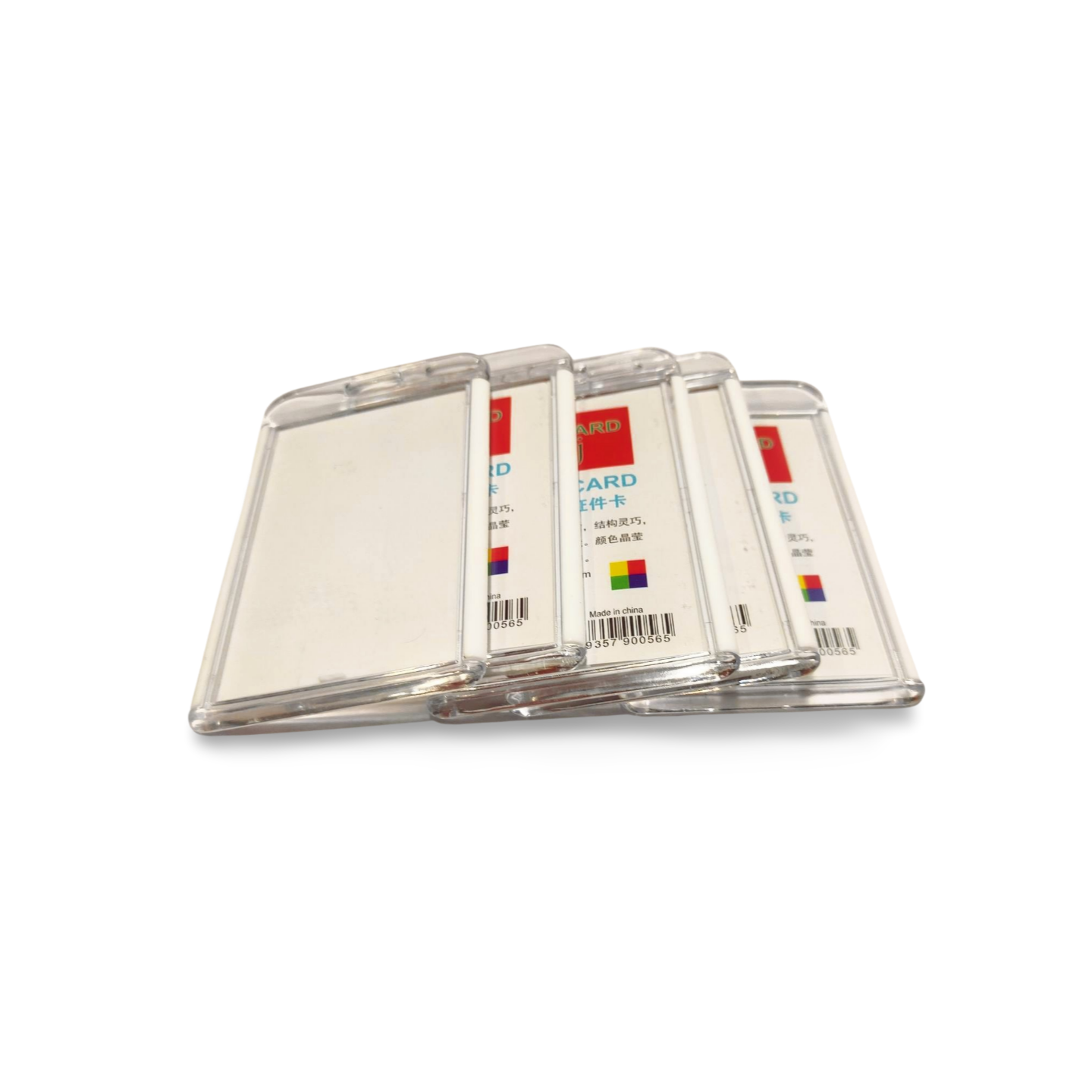 ABHA PRINT Premium Plastic ID Card Holder Pack of 3 pcs. (Vertical) (White) - Image 3