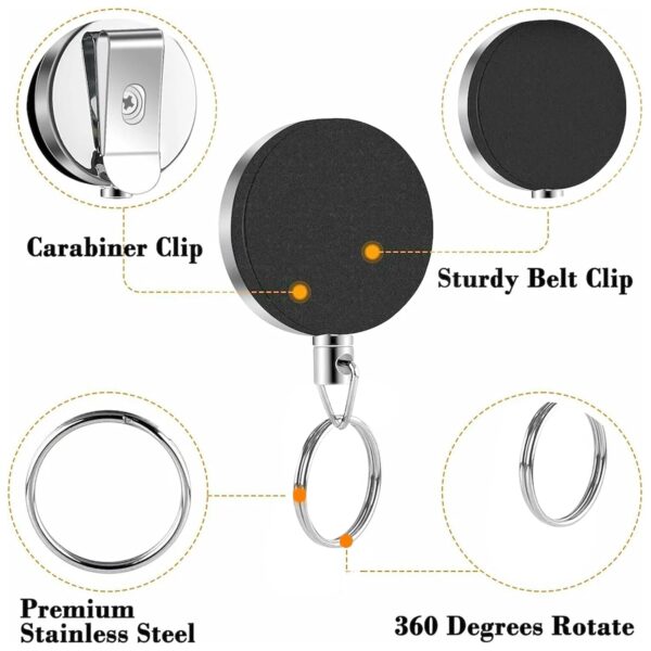 ABHA PRINT Heavy Duty Metal ID Badge Holder - Image 2