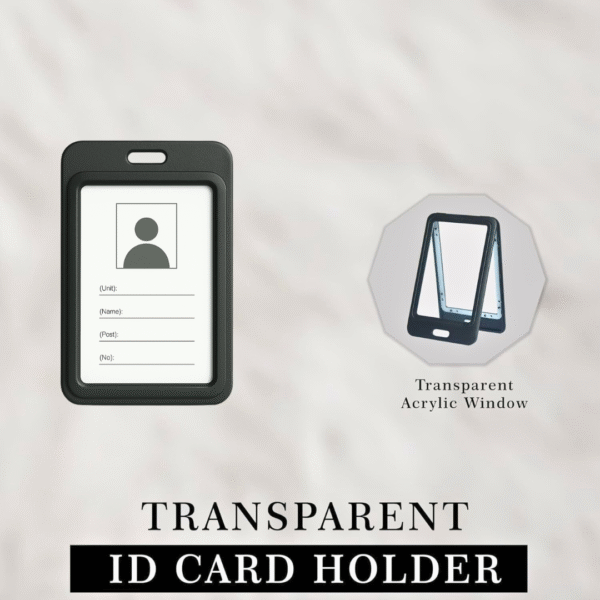 ABHA PRINT® Vertical ID Card Holder – Pack of 5 (White) - Image 4
