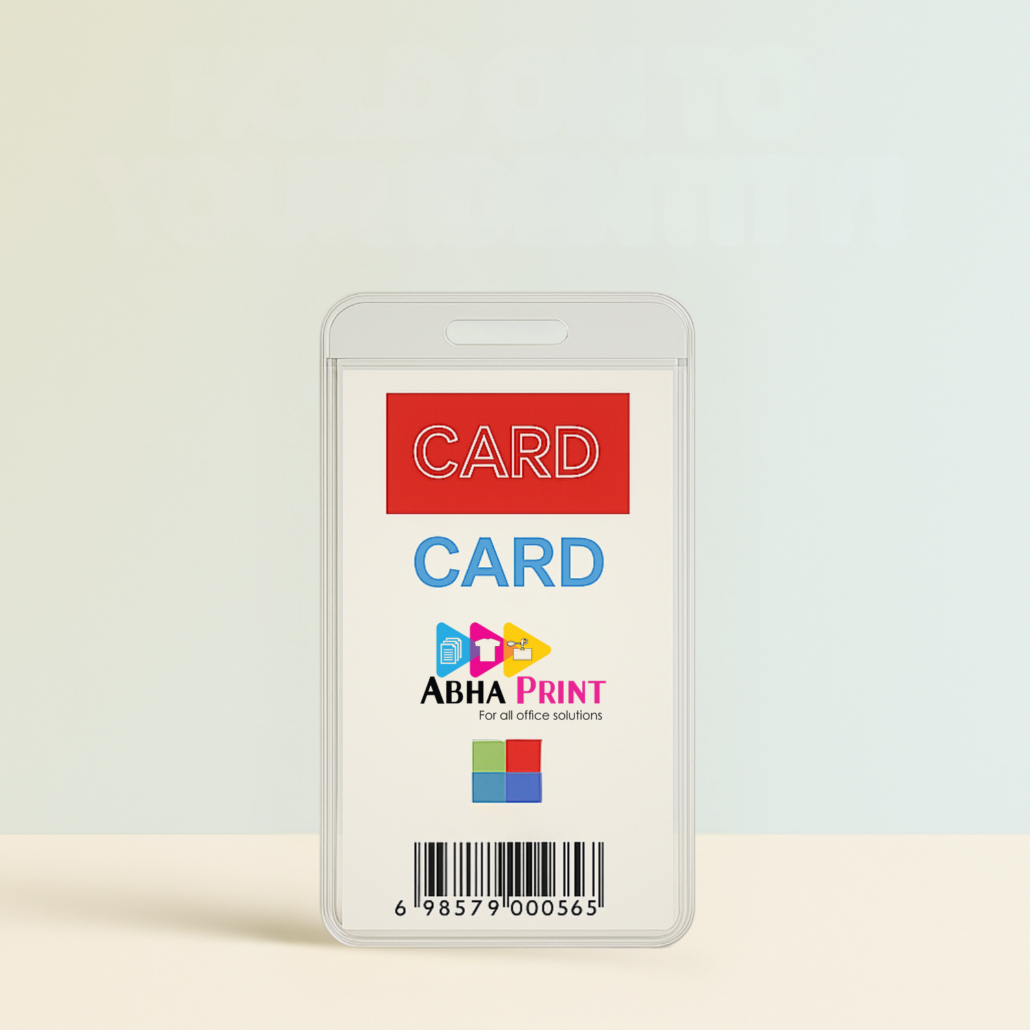 ABHA PRINT Premium Plastic ID Card Holder Pack of 3 pcs. (Vertical) (White) - Image 5