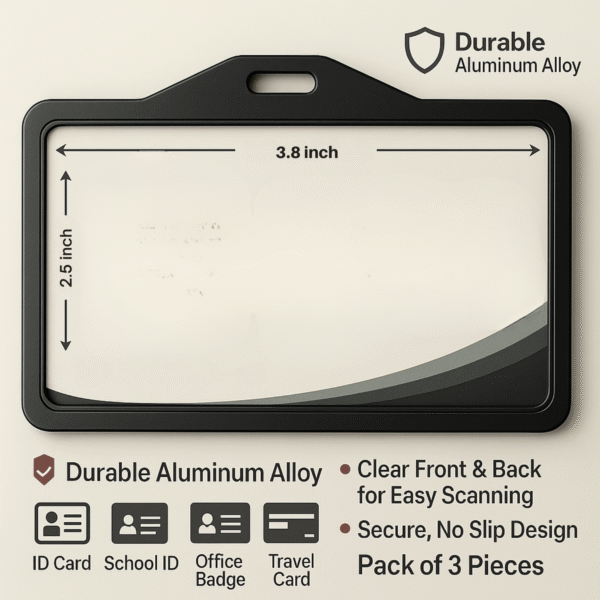 ABHA PRINT® Aluminum Alloy ID Card Holder - Image 3