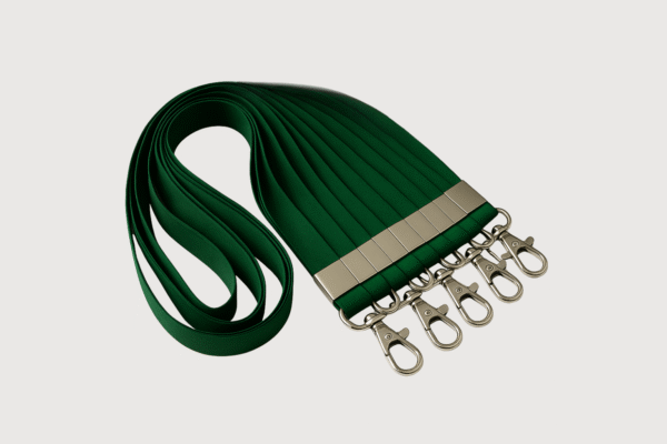 Green Lanyards with Badge Clip – Pack of 10 | ABHA PRINT® - Image 3