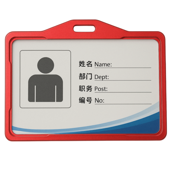 ABHA PRINT® Aluminum Alloy ID Card Holder - (Red, Pack of 3) - Image 2