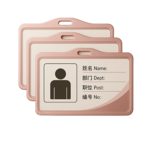 ABHA PRINT® Aluminum Alloy ID Card Holder - (Rose Gold, Pack of 3)