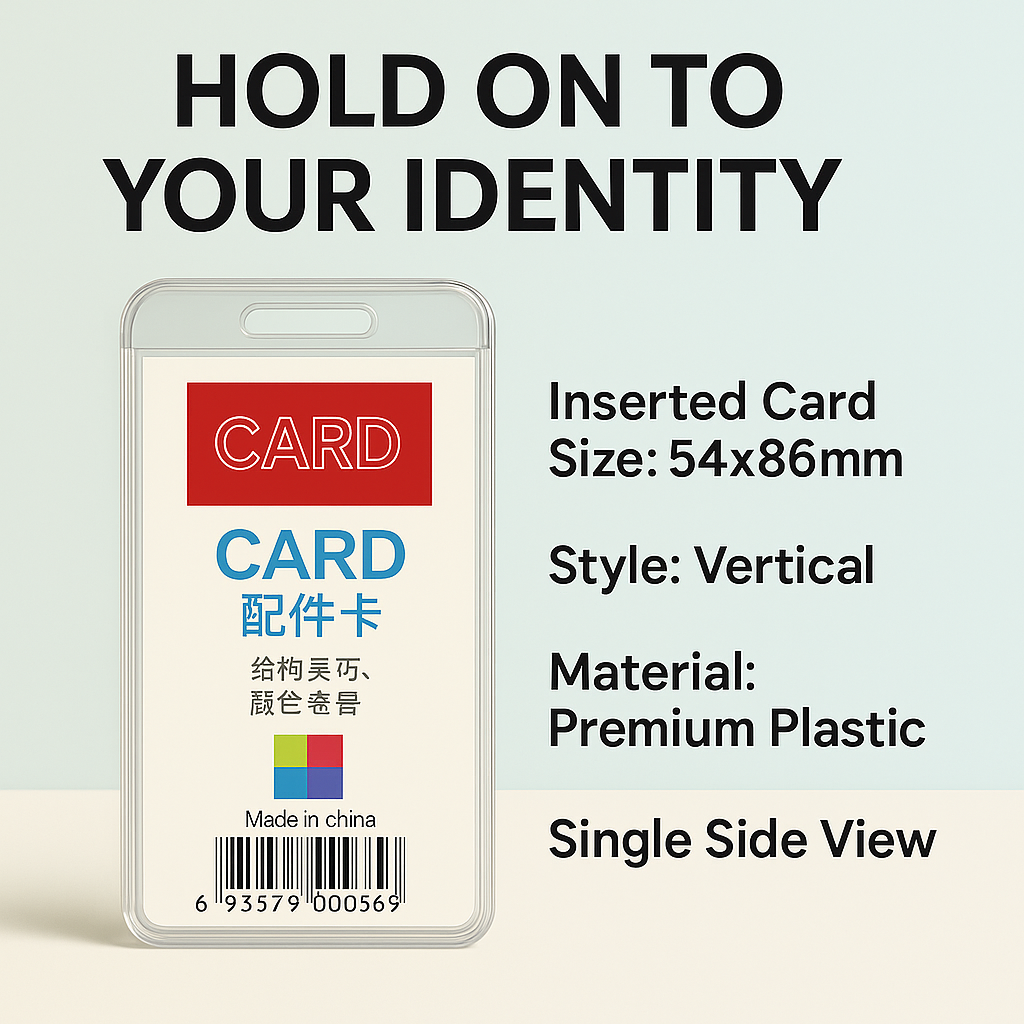 ABHA PRINT Premium Plastic ID Card Holder Pack of 3 pcs. (Vertical) (White) - Image 4