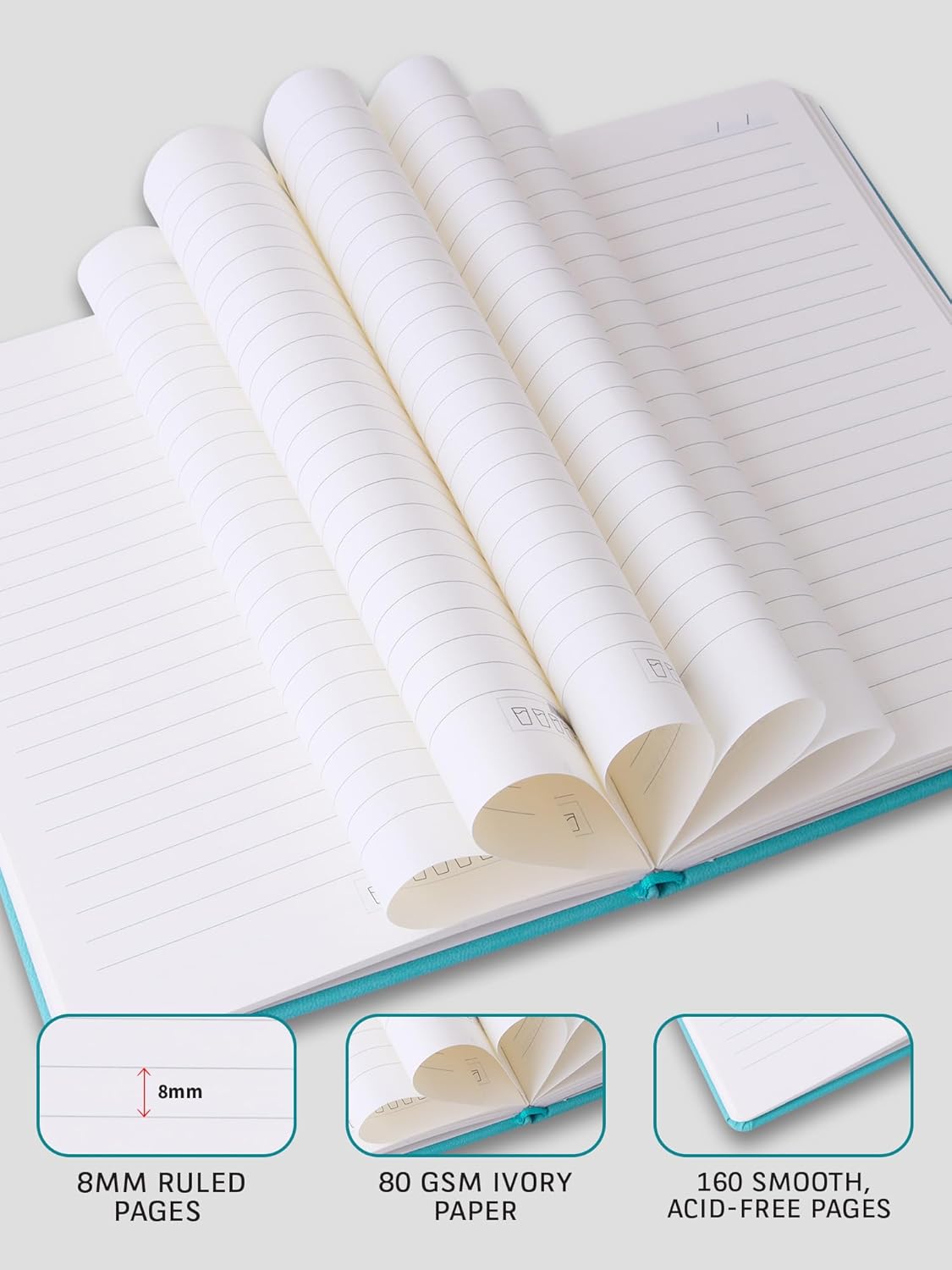 ABHA PRINT® A5 PU Leather Executive Notebook – Hardbound Diary, 192 Pages, Premium Organizer - Image 3