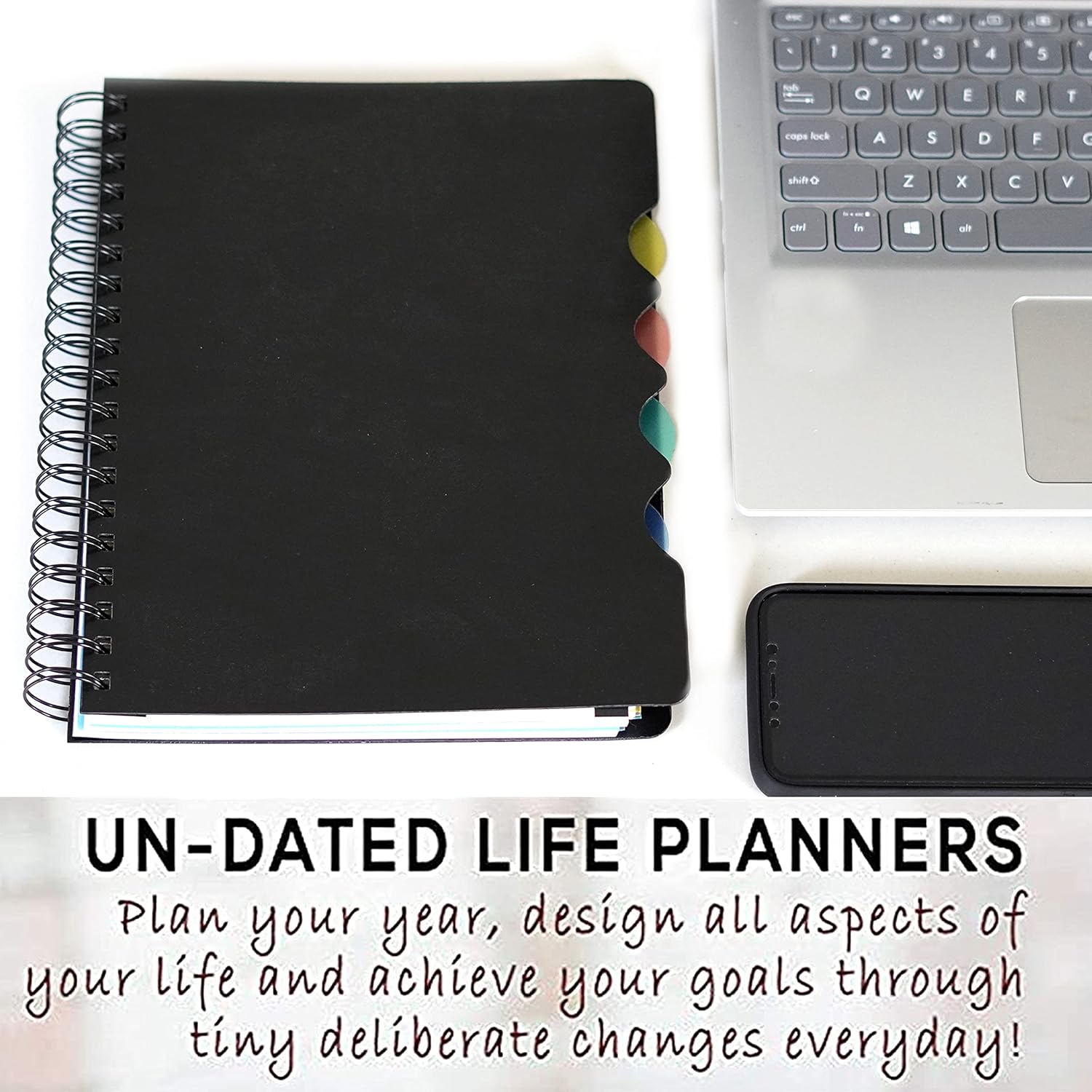 ABHA PRINT® A5 Spiral Notebook – 5 Subject, 300 Pages, 80 GSM, Single Ruled, Soft Cover, Black - Image 7