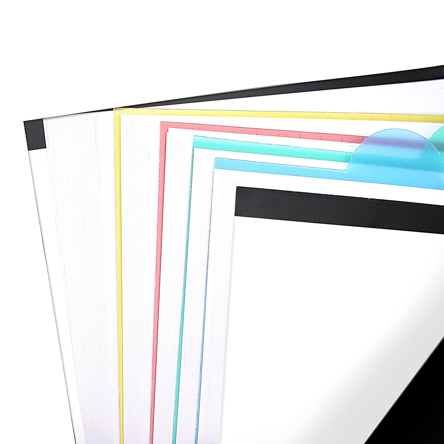 ABHA PRINT® A5 Spiral Notebook – 5 Subject, 300 Pages, 80 GSM, Single Ruled, Soft Cover, Black - Image 9