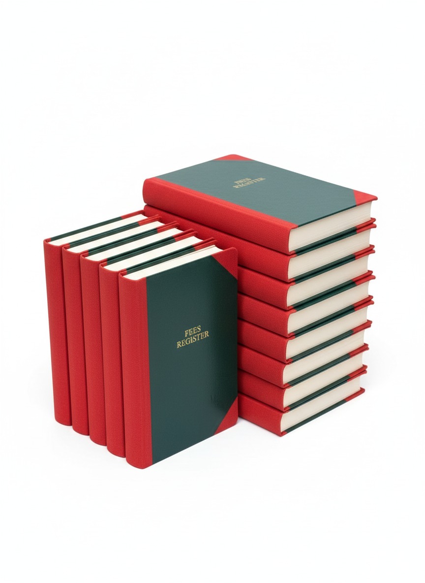 ABHA PRINT® Fees Record Register – 100 Pages Hardbound (34×21 cm, 120 GSM) Durable Fees Record Register with 120 GSM White Paper by ABHA PRINT® ABHA PRINT® Hardbound Fees Record Register for Schools and Offices – 34×21 cm