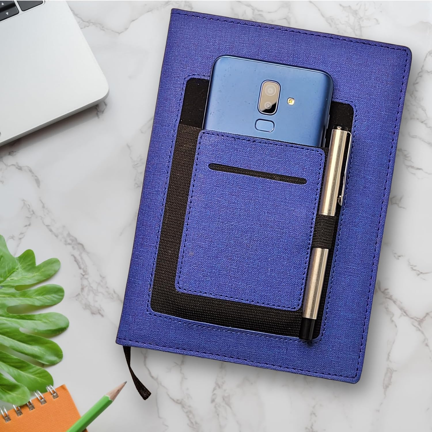 ABHA PRINT® Pocket Diary Journal – 200 Pages, Essential Daily Planner, Pen Holder, Lay-Flat, Bookmarks, Calendar - Image 3