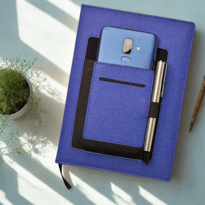 ABHA PRINT Pocket Diary Journal, 200 pages – compact daily planner with premium finish, built-in pen holder, bookmarks, lay-flat binding, and calendar section; ideal for notes, journaling, planning, and gifting for women, girls, students, or professionals.