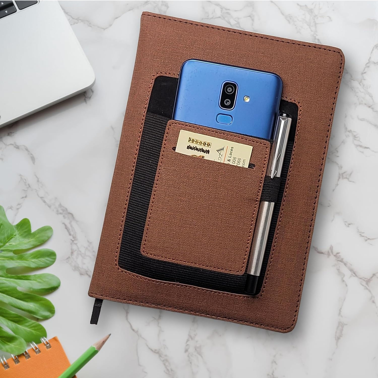 ABHA PRINT® Pocket Diary Journal – 200 Pages, Essential Daily Planner, Pen Holder, Lay-Flat, Bookmarks, Calendar - Image 9