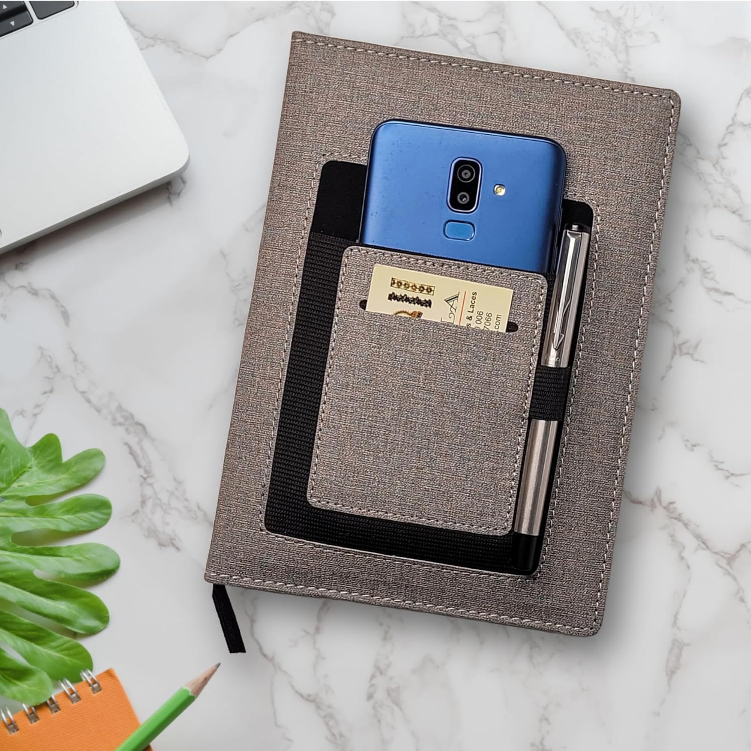 ABHA PRINT® Pocket Diary Journal – 200 Pages, Essential Daily Planner, Pen Holder, Lay-Flat, Bookmarks, Calendar - Image 13