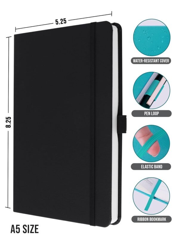 ABHA PRINT® A5 PU Leather Executive Notebook Hardbound