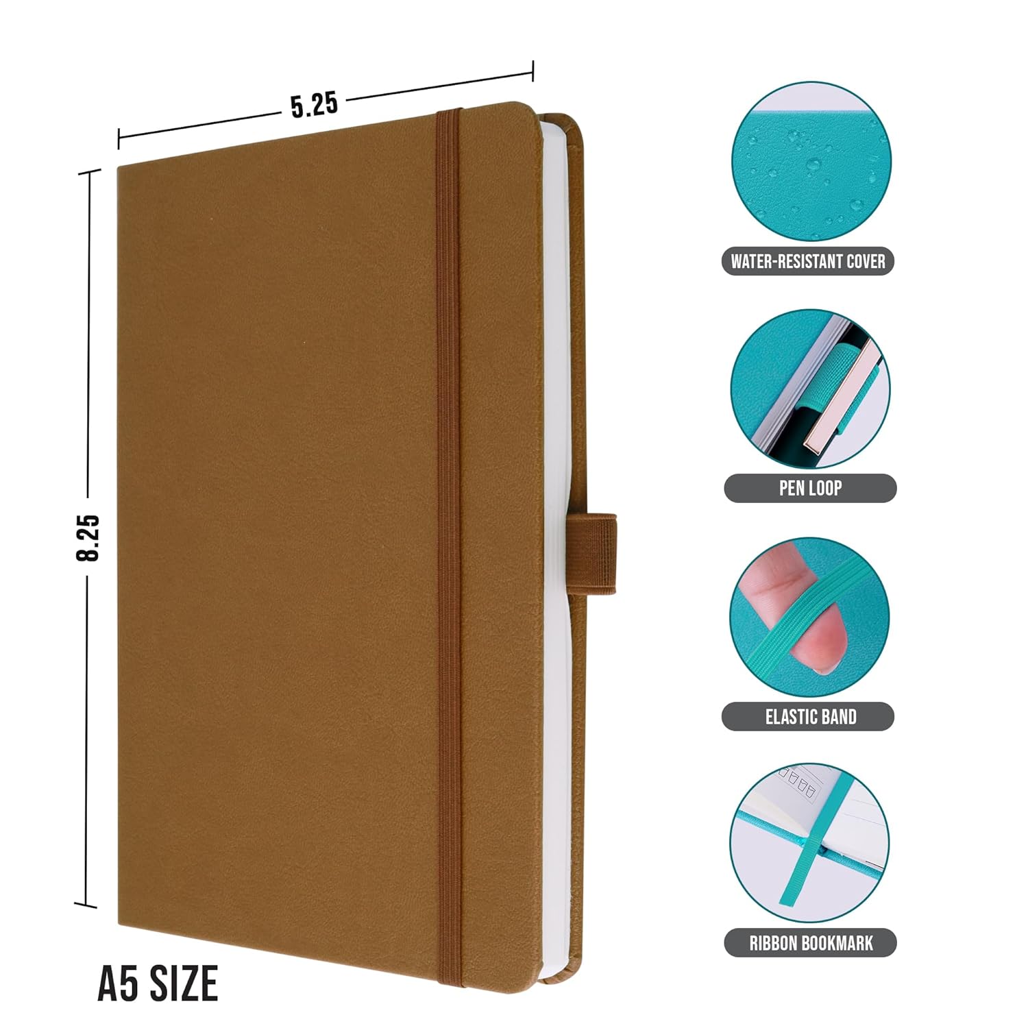 ABHA PRINT® A5 PU Leather Executive Notebook – Hardbound Diary, 192 Pages, Premium Organizer - Image 13