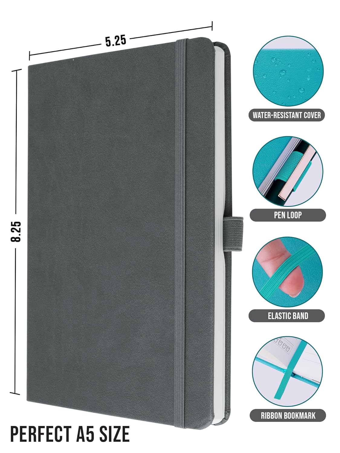 ABHA PRINT® A5 PU Leather Executive Notebook – Hardbound Diary, 192 Pages, Premium Organizer - Image 17