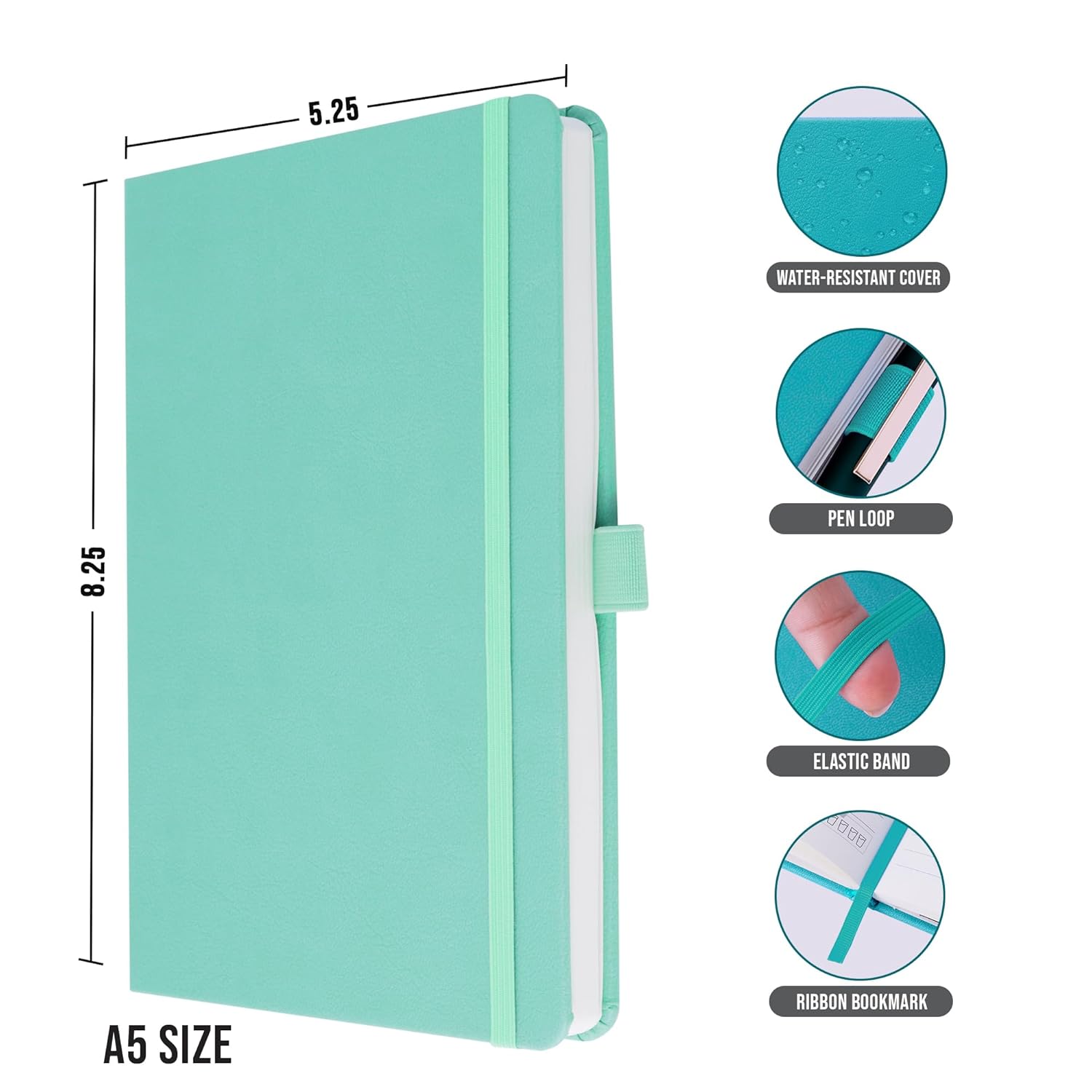 ABHA PRINT® A5 PU Leather Executive Notebook – Hardbound Diary, 192 Pages, Premium Organizer - Image 11