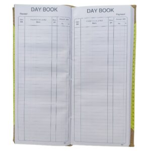 ABHA PRINT Day/Stock Book hard bound register with Amount Column, 32 × 20 cm, 200 pages