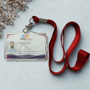 ABHA PRINT® clear hard plastic horizontal name tag holder with lanyard clip Durable horizontal ID badge holder made of clear hard plastic by ABHA PRINT® Waterproof and dustproof clear plastic horizontal name tag badge holder for office, school, and events Professional clear hard plastic horizontal badge holder displaying standard ID card ABHA PRINT® horizontal style badge holder with transparent design for ID protection Horizontal ID Badge Holder