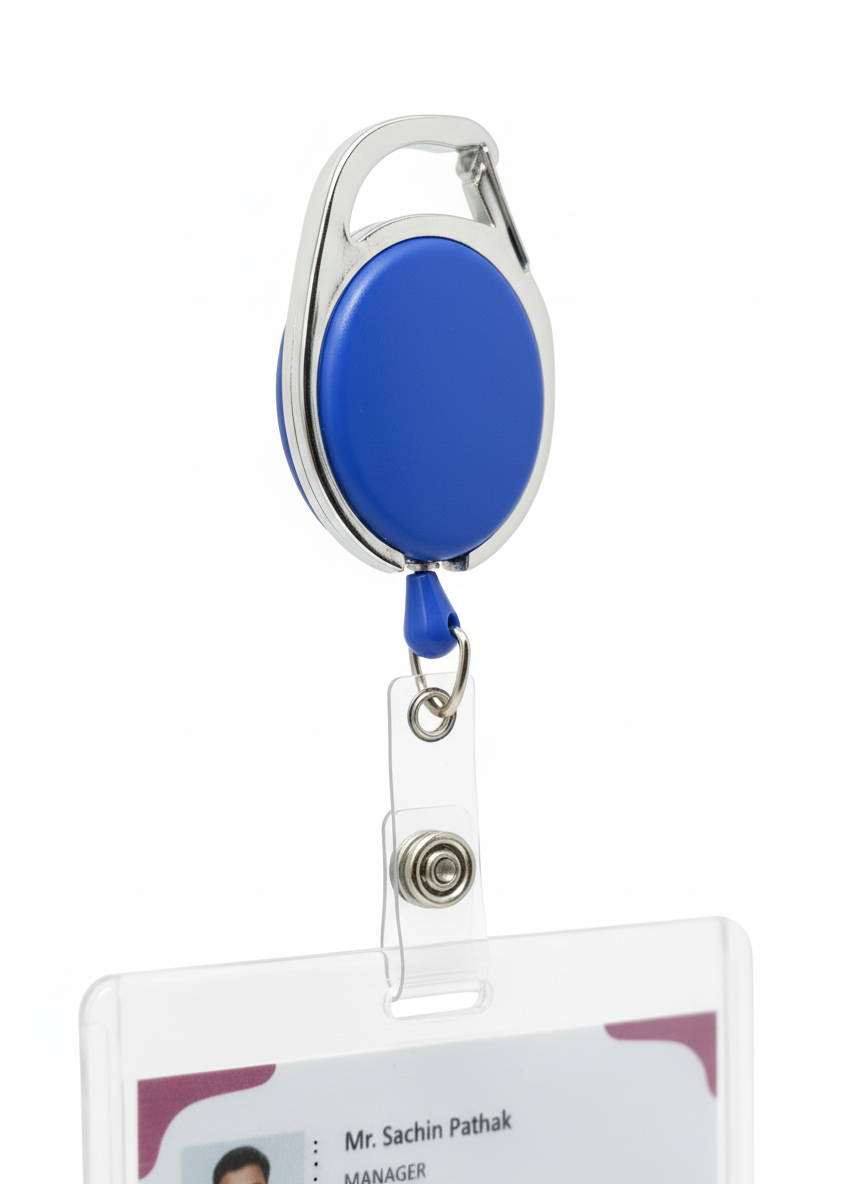 ABHA PRINT® Retractable ID Badge Holder – Hard Transparent Horizontal Card Holder with Yo-Yo Clip - Image 4