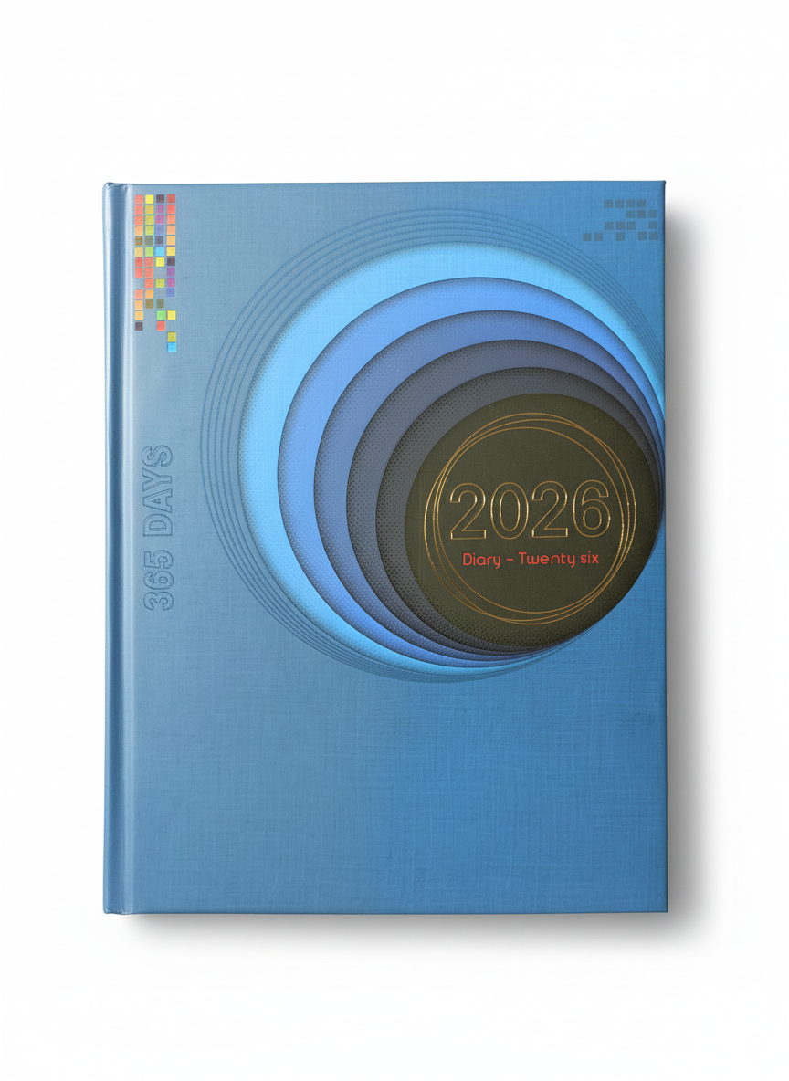 ABHA PRINT® Executive Planner 2026 Hardbound – 7×9 inch Blue Cover